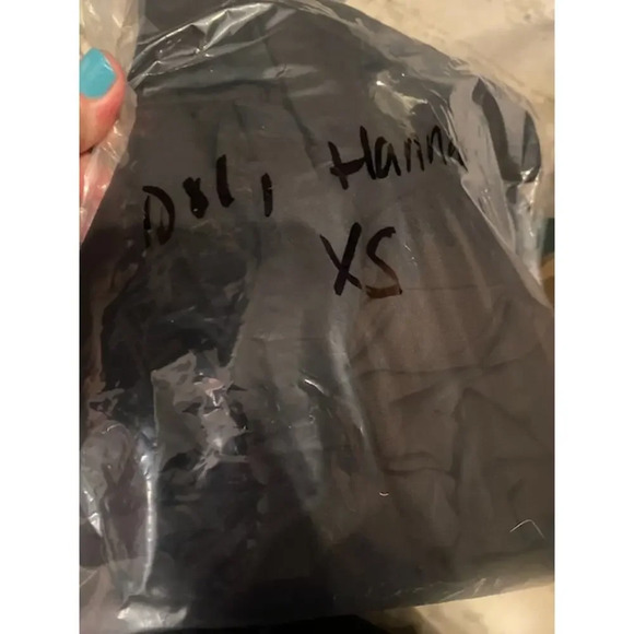 NWT Birdy Grey Hannah Maxi Dress Ruffled Short Sleeve V-Neck Crepe Black Size XS - Picture 11 of 11